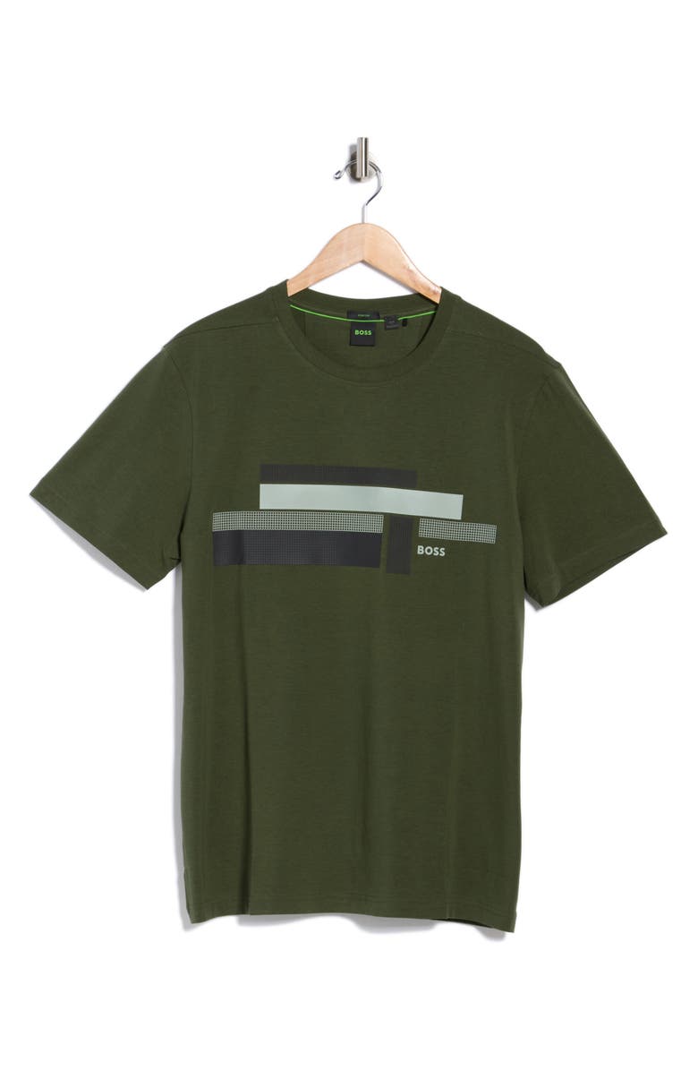 BOSS Glaming Graphic T-Shirt, Main, color, Open Green