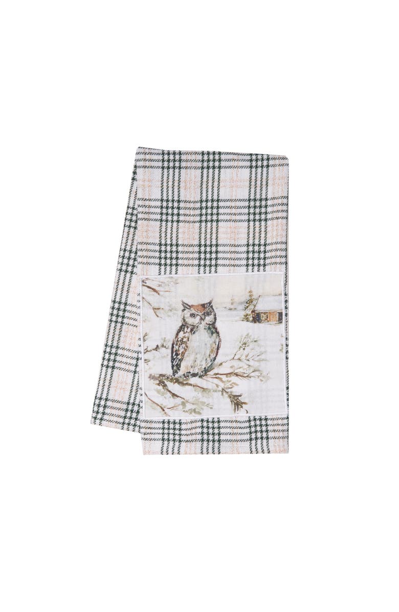 C&F Home Woolland Owl Towel, Main, color, Green