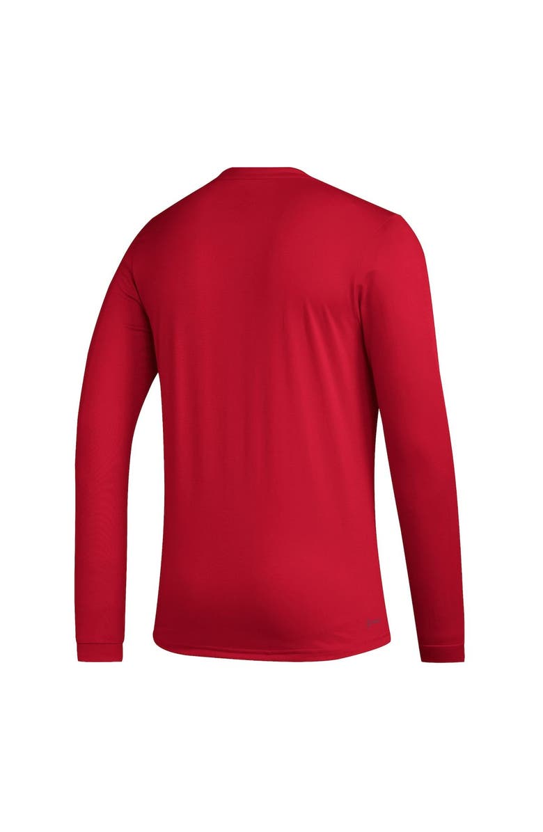 adidas Men's adidas Red Chicago Fire Icon AEROREADY Long Sleeve T-Shirt, Alternate, color,
