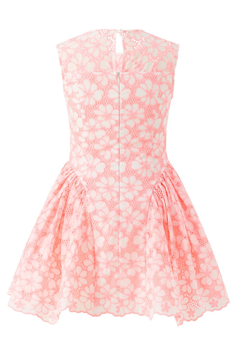 Holly Cotton Embroidered Mini Dress, Alternate, color, Coral
