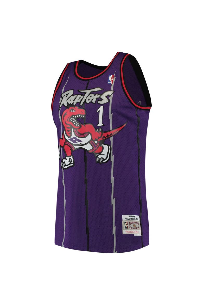Men's Mitchell & Ness Tracy McGrady Purple Toronto Raptors Hardwood Classics Swingman Jersey, Alternate, color, Purple