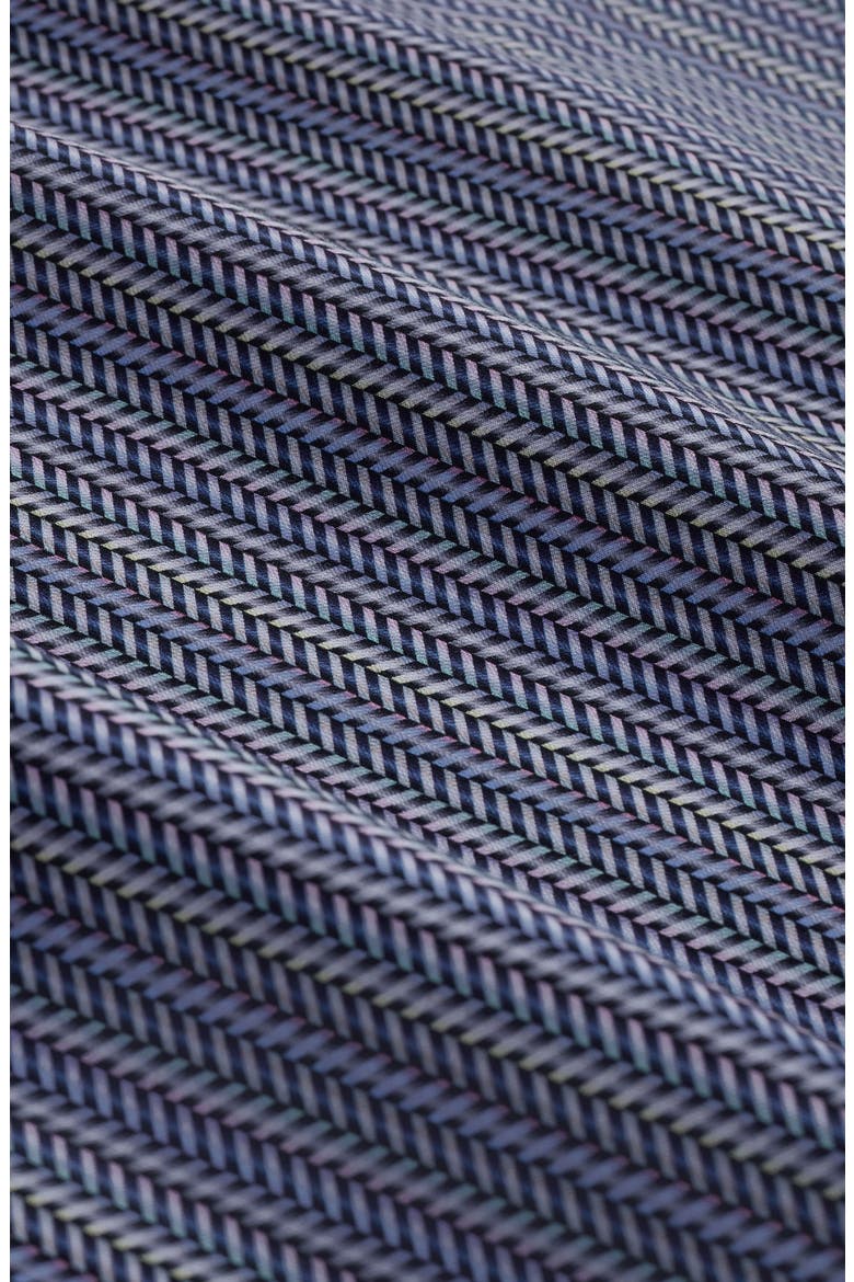 Devon OoohCotton® Chevron Illusion Print Button-Up Shirt, Alternate, color, AIR BLUE