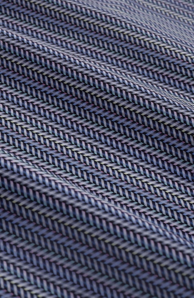 Bugatchi Devon OoohCotton<sup>®</sup> Chevron Illusion Print Button-Up Shirt, Alternate, color, Air Blue