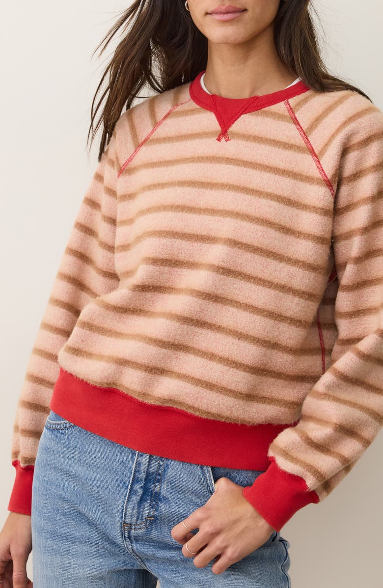 Marine Layer Cloud 9 Fleece Reversible Sweatshirt, Alternate, color, Cherry Red