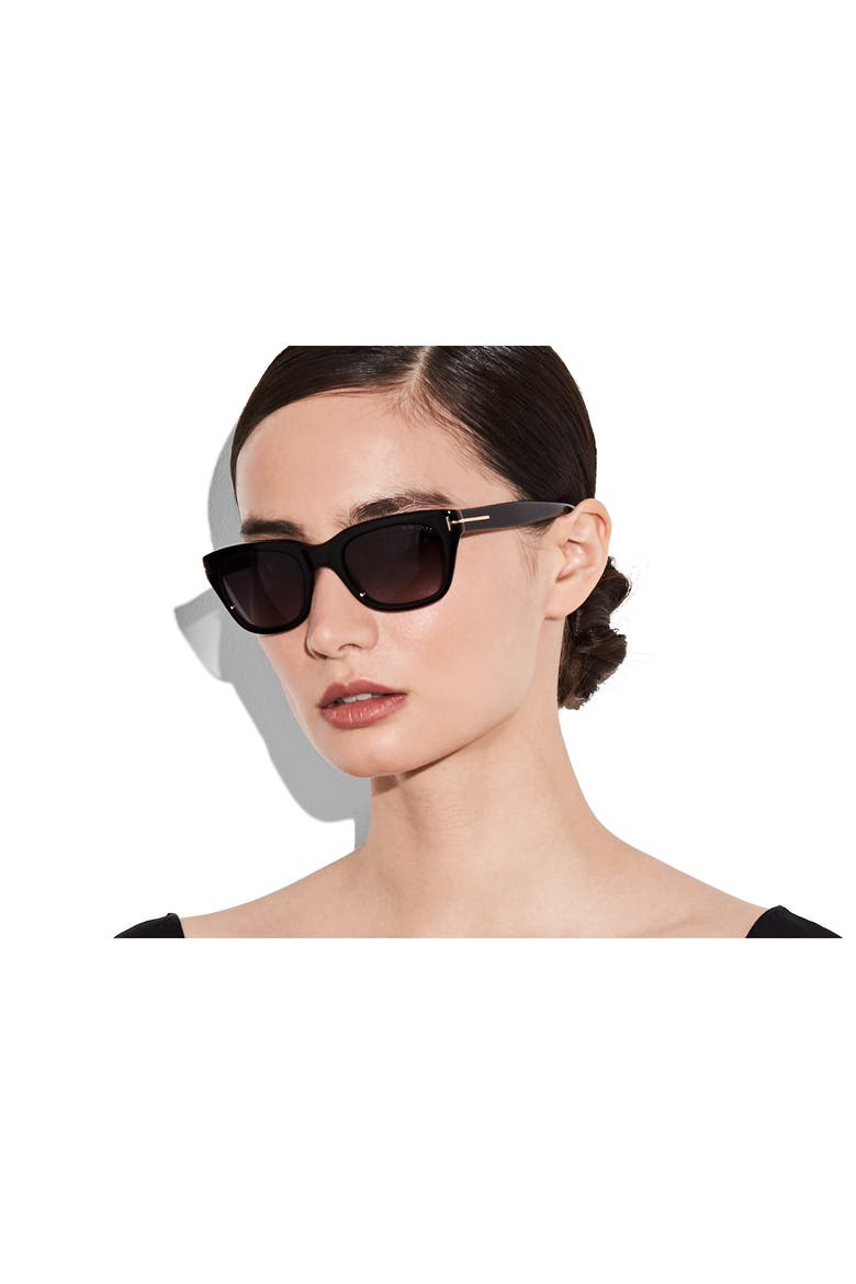 'Snowdon' 50mm Sunglasses, Alternate, color, DARK HAVANA
