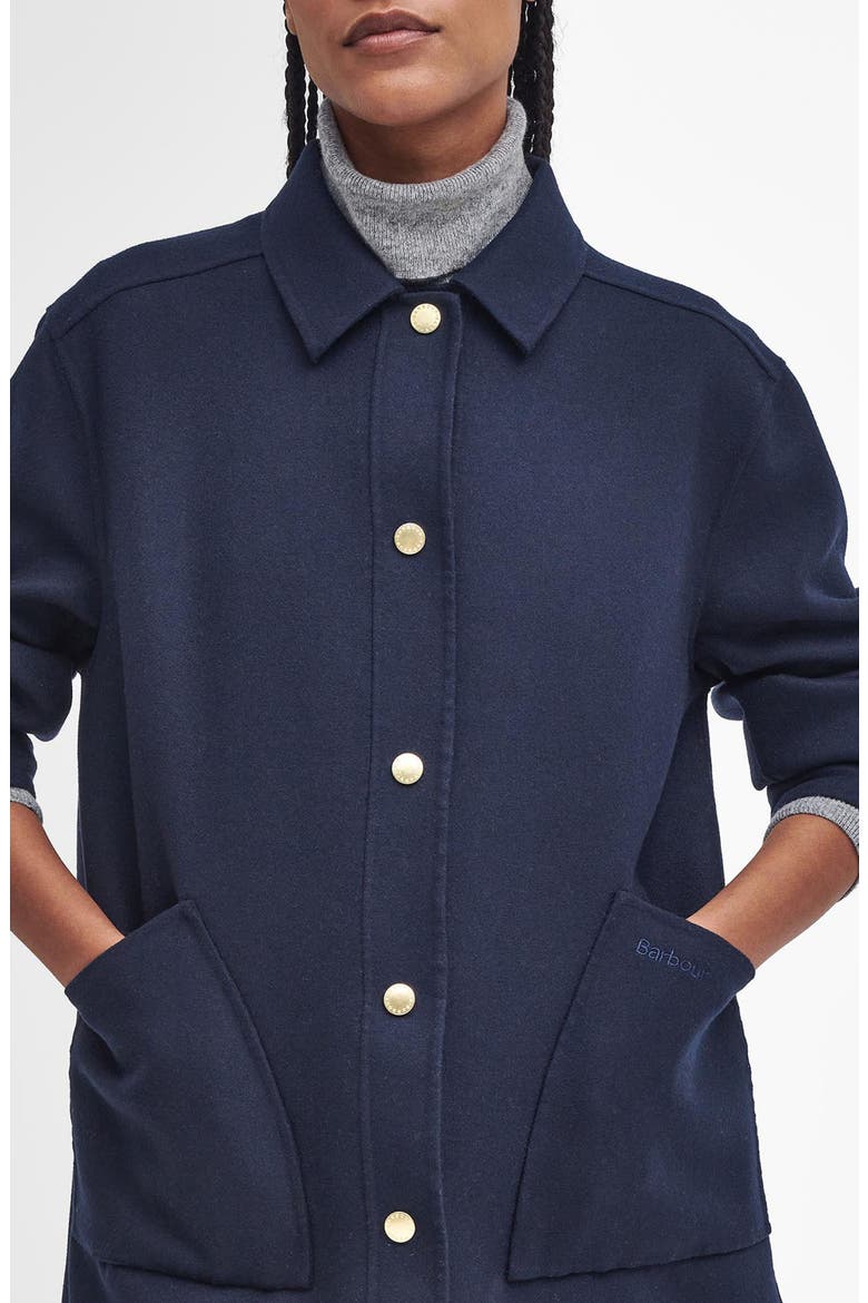 Reighton Wool Blend Shirt Jacket, Alternate, color, NAVY