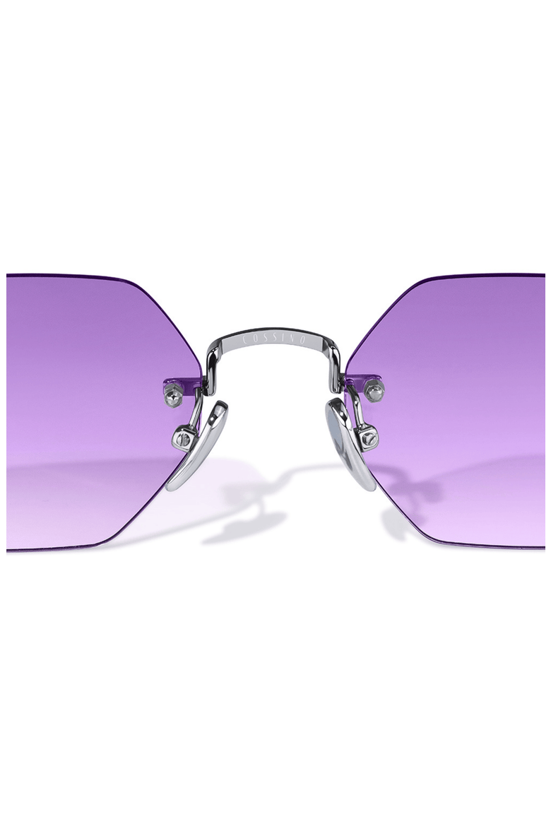 Vonne 51mm Rimless Sunglasses, Alternate, color, Purple