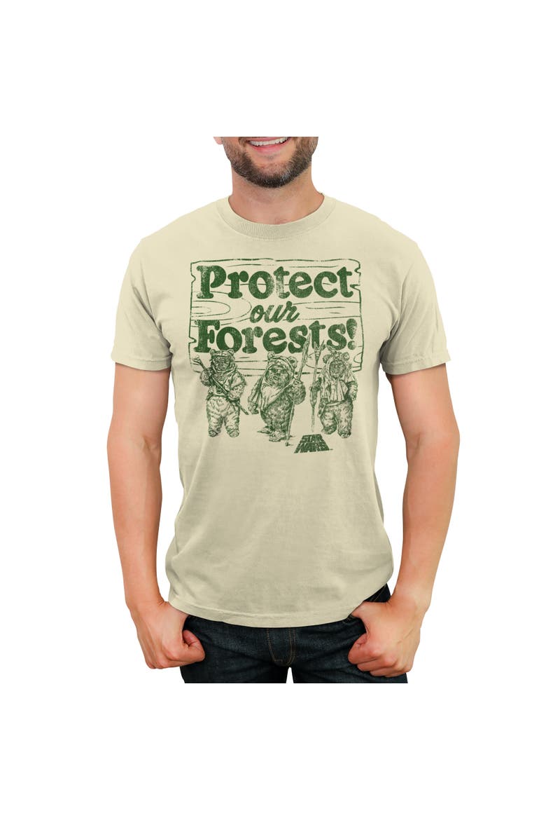 Men's Ewok Protect Our Forests Short Sleeve Graphic T-Shirt, Main, color, Cream
