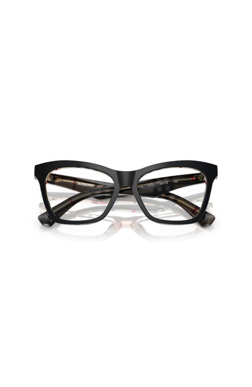 Burberry 52mm Cat Eye Optical Glasses In Black