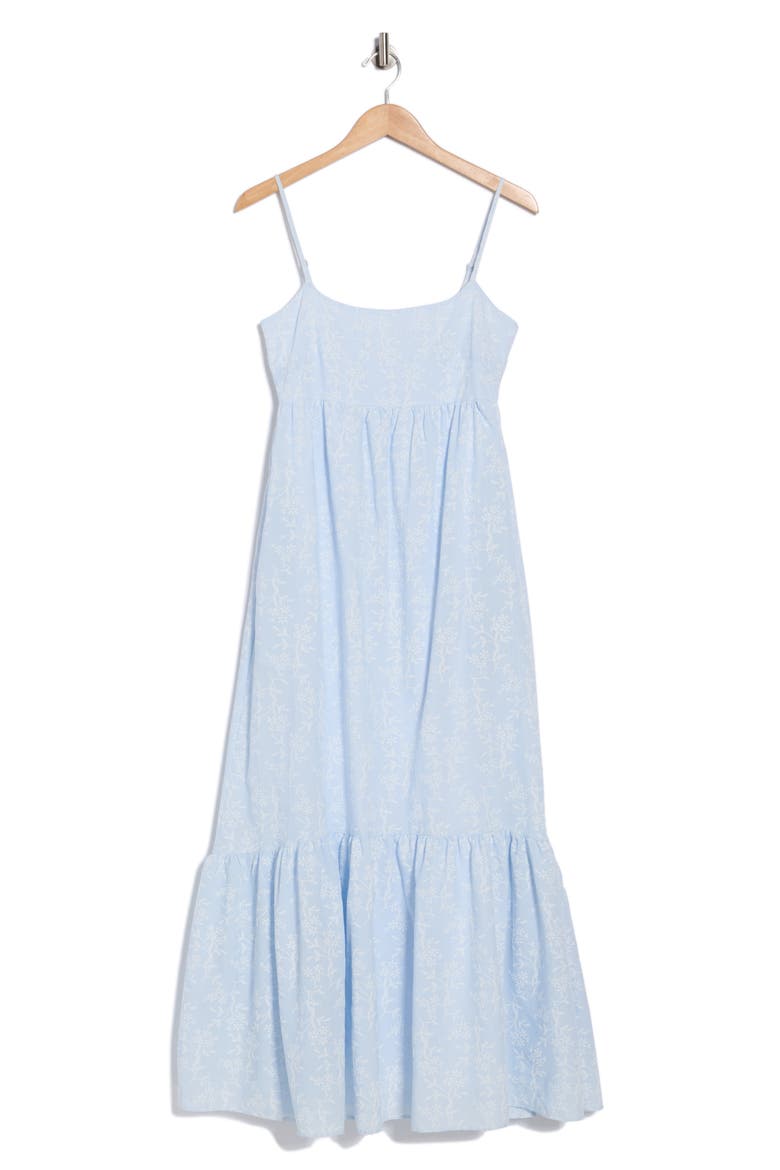 Empire Waist Cotton Maxi Dress, Alternate, color, BLUE/ ULTRA WHITE
