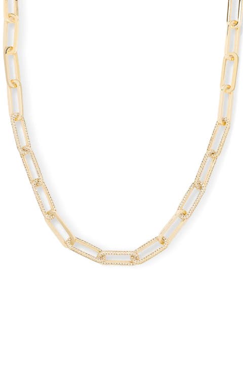 Carrie Pavé Chain Link Necklace