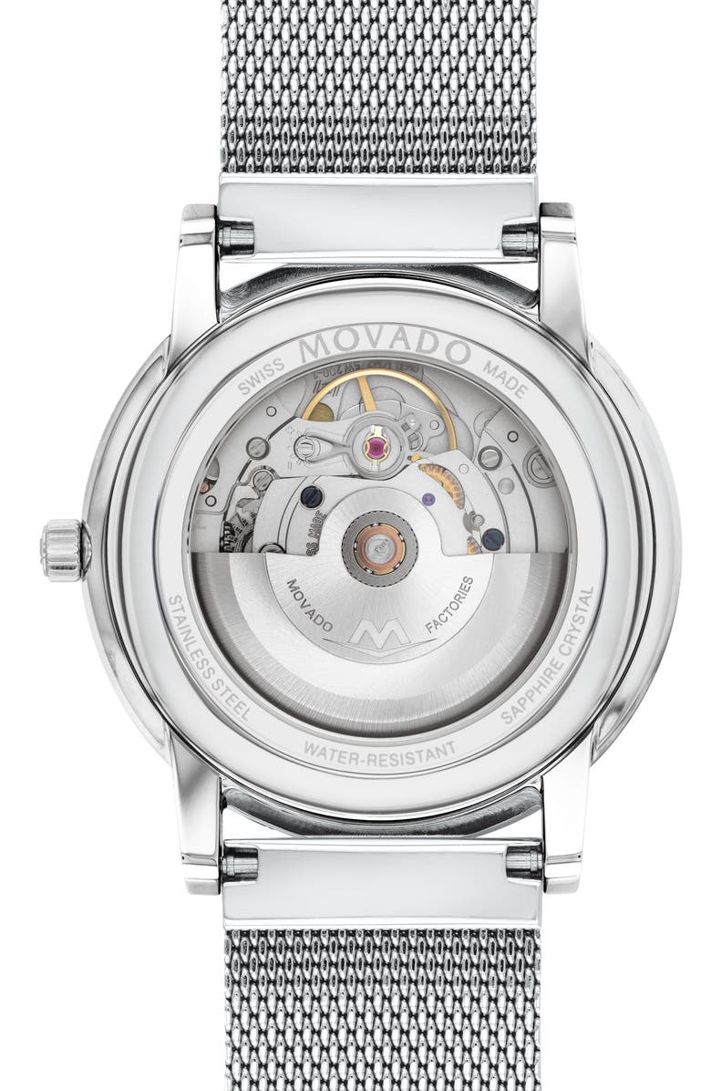 Movado Museum Classic Mesh Strap Watch, 40mm, Alternate, color, 