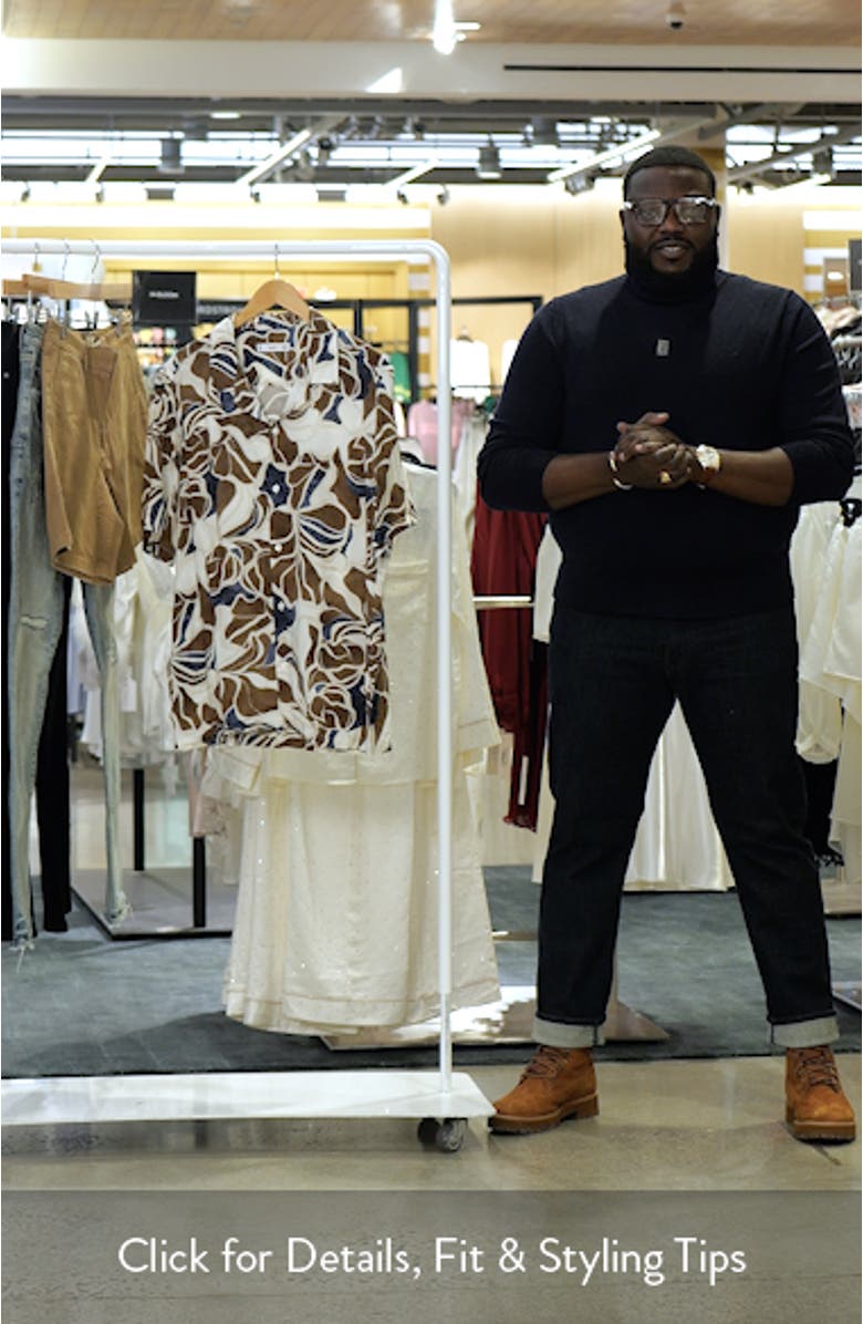 Print Short Sleeve Button-Up Shirt, sales video thumbnail