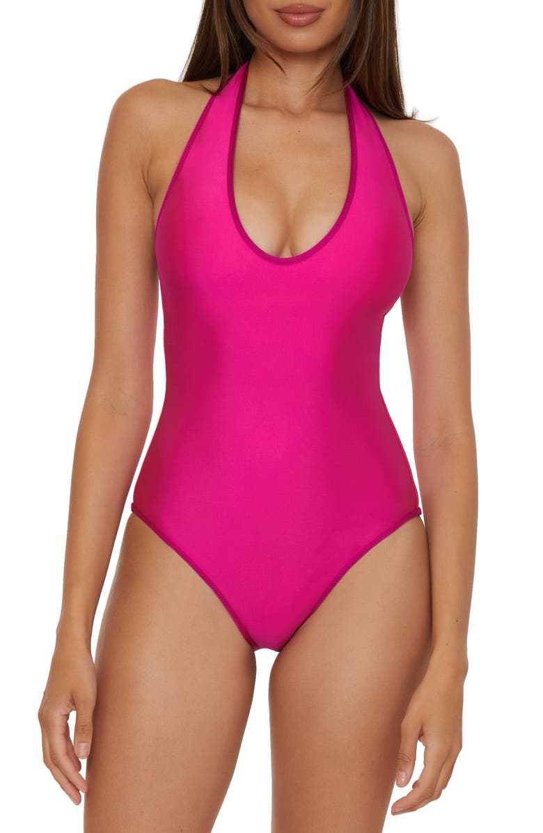 Trina Turk Bloom Reversible One-Piece Swimsuit, Alternate, color, Pink Multi