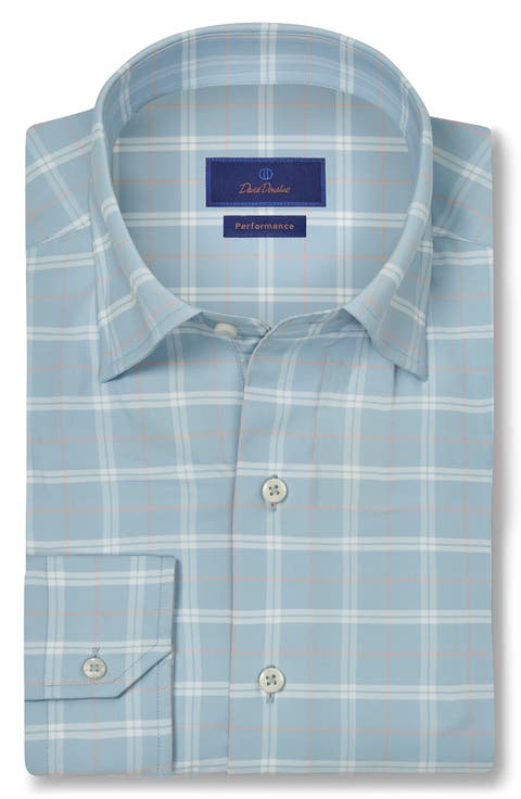 Plaid Print Performance Sport Shirt