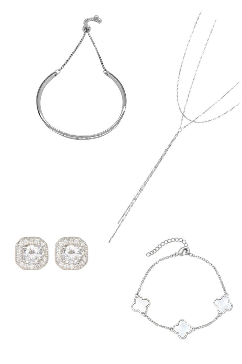 4-Piece Mixed Combo Set, Main, color, SILVER