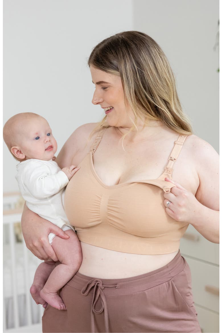 Sublime Hands-Free Pumping/Nursing Bra, Alternate, color, BEIGE