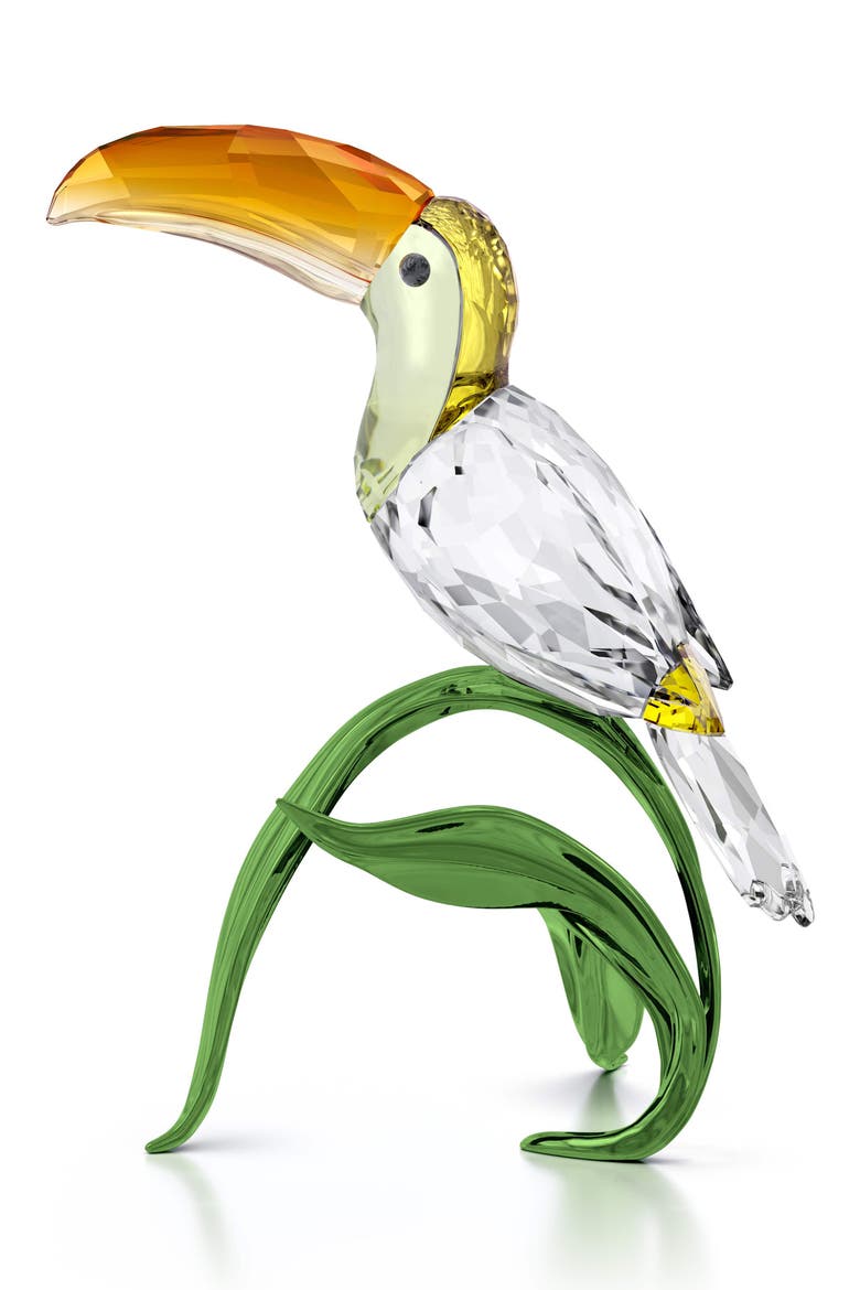 Idyllia Toucan Crystal Figurine, Main, color, WHITE