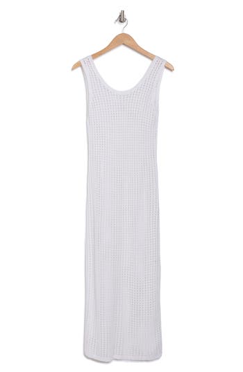Nordstrom Rack Open Knit Cover-up Dress In White