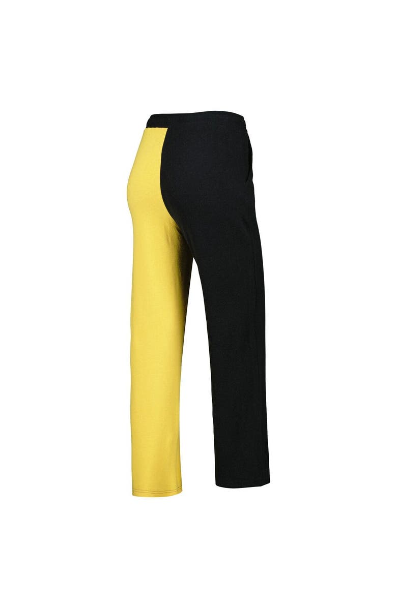 ZOOZATZ Women's ZooZatz Black/Gold Iowa Hawkeyes Colorblock Cozy Tri-Blend Lounge Pants, Alternate, color, 