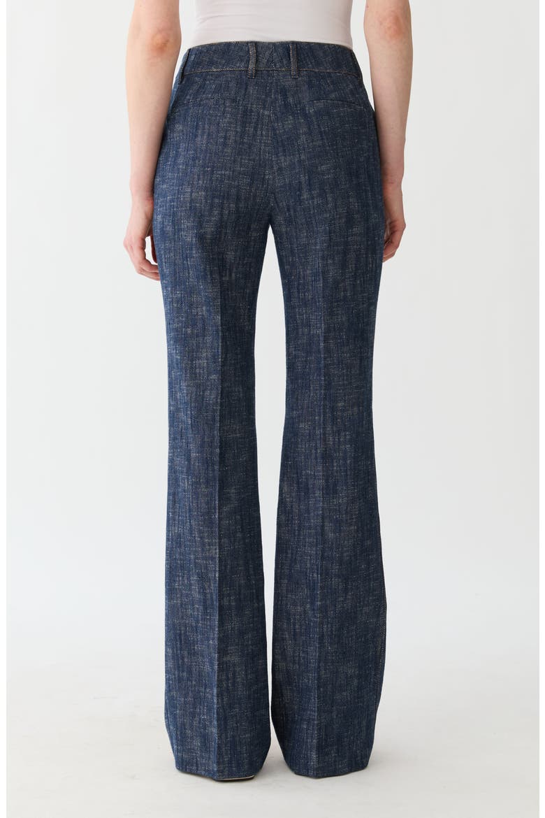 Reade Cotton & Linen Flare Leg Pants, Alternate, color, INDIGO