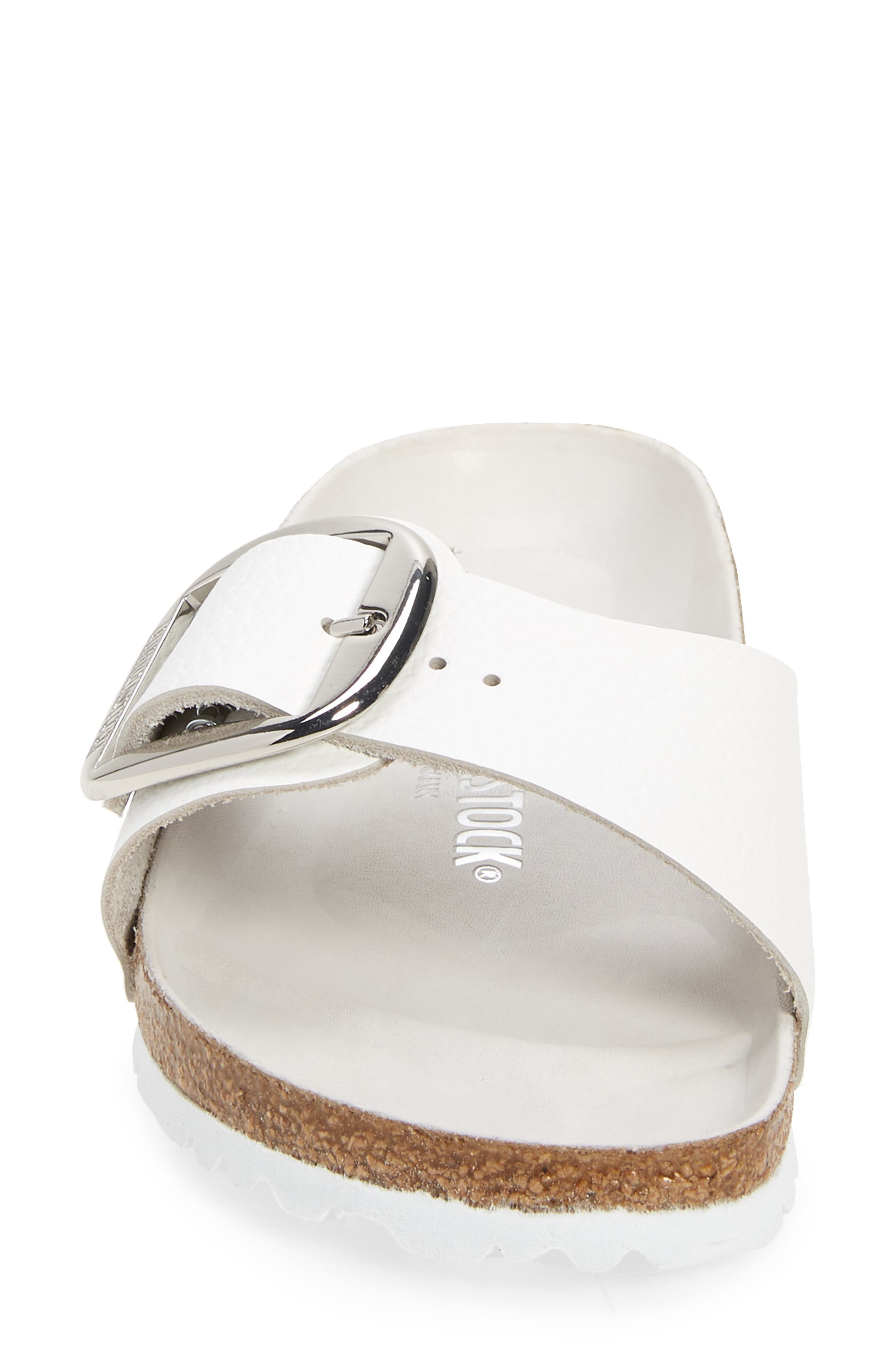 Madrid Big Buckle Slide Sandal, Alternate, color, WHITE