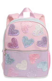 Glitter Heart Large Backpack