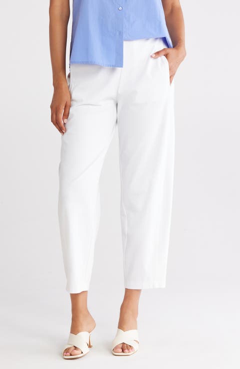 Organic Cotton Blend Ankle Lantern Pants