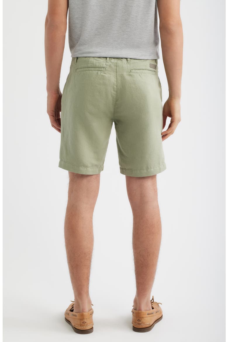 Wanderer Linen & Cotton Chino Shorts, Alternate, color, SPRUCE GREEN