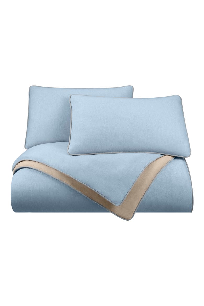 Snuggle Comforter Set, Main, color, BLUE/TAUPE