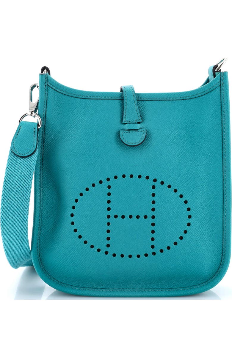 Pre-Owned Hermes Evelyne Bag Gen III Epsom TPM, Main, color, Bleu Paon
