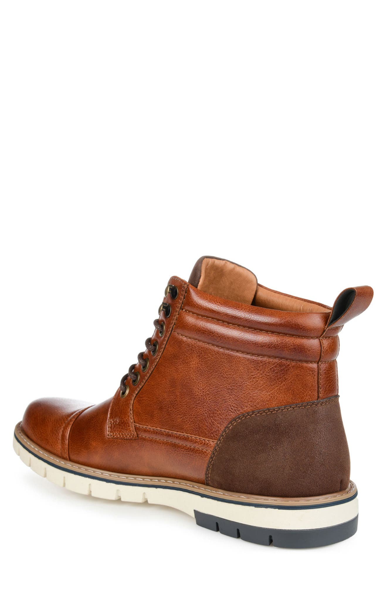 VANCE CO Lucien Vegan Leather Cap Toe Boot, Alternate, color, Brown