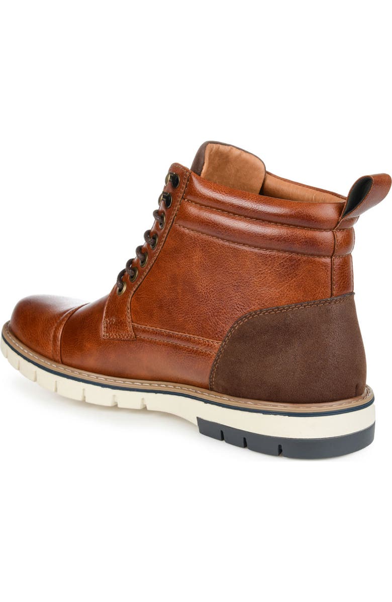 VANCE CO Lucien Vegan Leather Cap Toe Boot, Alternate, color, Brown