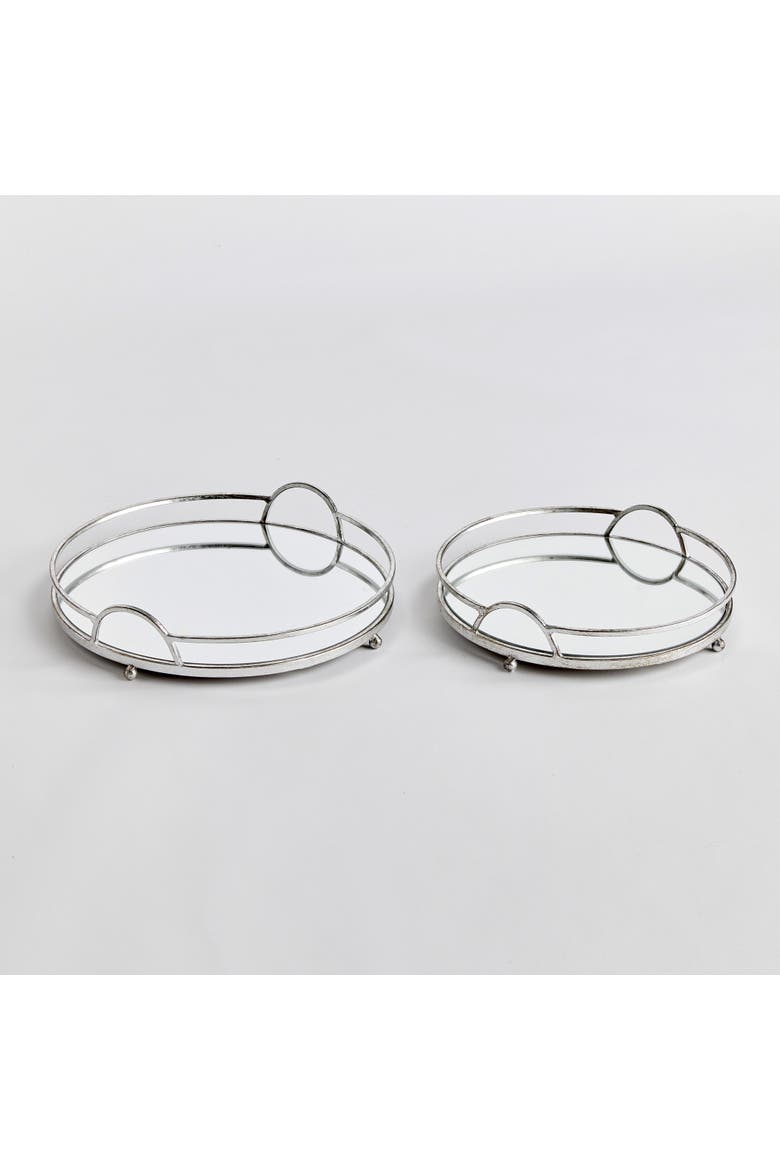 Hudson Mirrored Trays St/2, Alternate, color, Silver