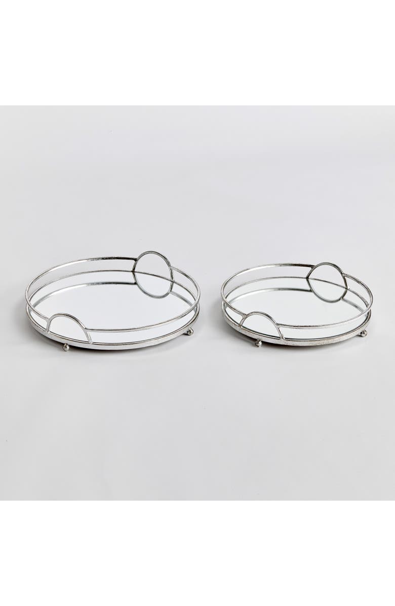Napa Home & Garden Hudson Mirrored Trays St/2, Alternate, color, Silver