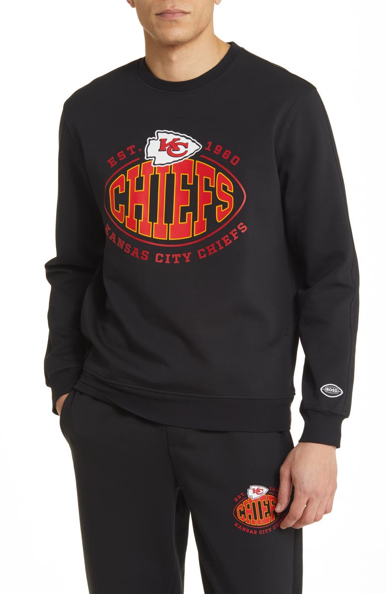 BOSS x NFL Crewneck Sweatshirt, Main, color, Kansas City Chiefs Black