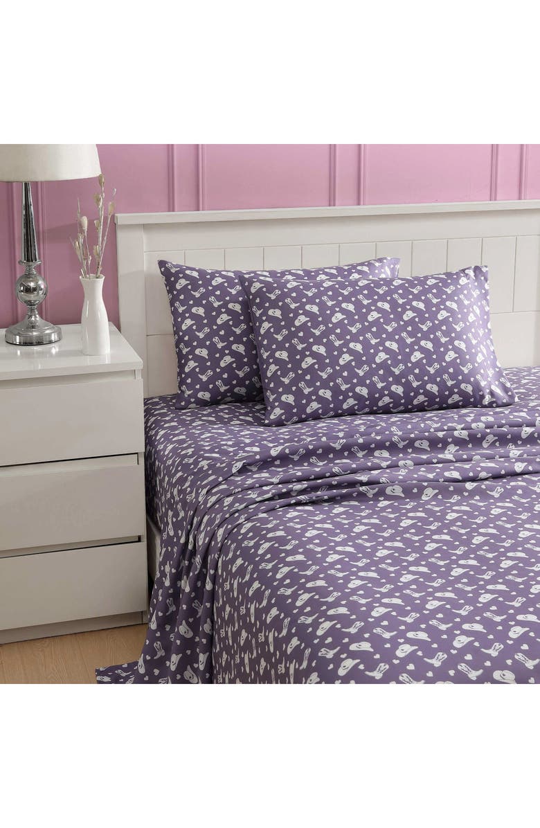 Betsey Johnson Cowgirl Disco Sheet Set, Alternate, color, Purple