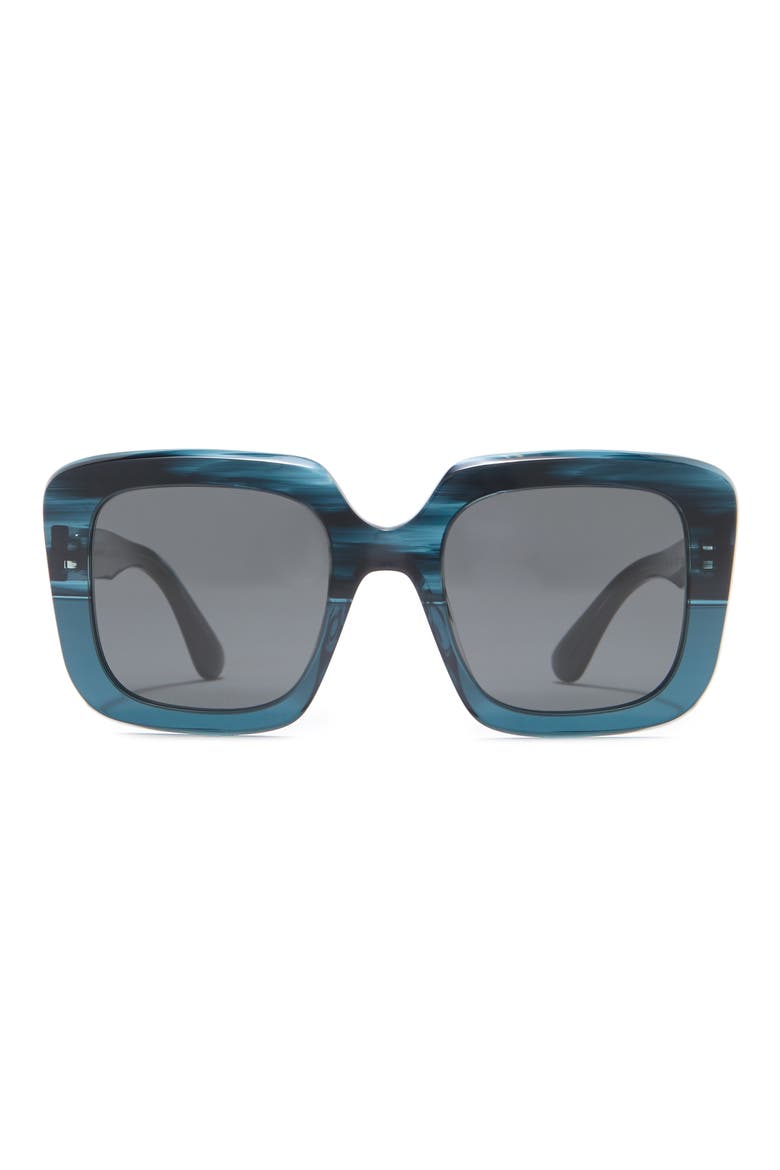 Franca 52mm Square Sunglasses, Main, color, BLUE