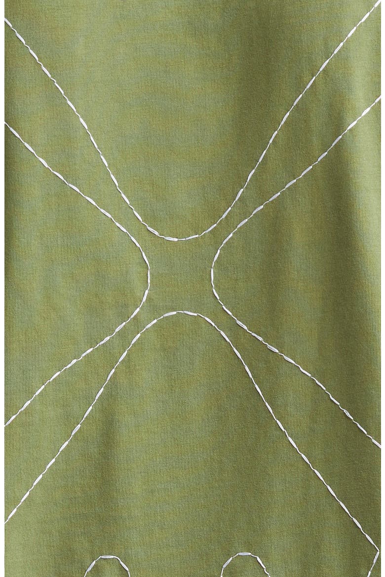 Stitch Arr Slim Embroidered T-Shirt, Alternate, color, FOUR LEAF CLOVER