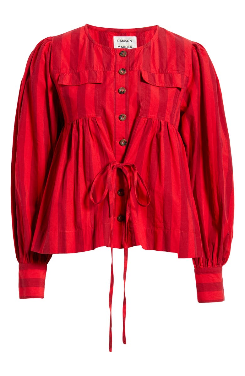 Damson Madder Charlize Stripe Blouse, Alternate, color, Red