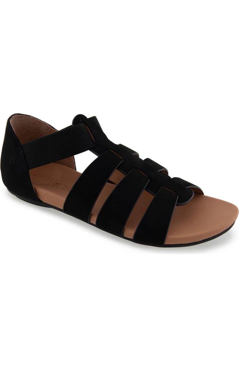 Gentle Souls Lennon Strappy Sandal, Main, color, Black Nubuck