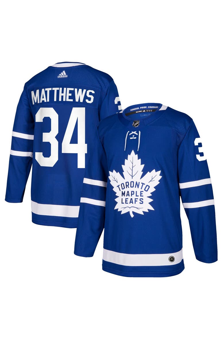 adidas Men's adidas Auston Matthews Blue Toronto Maple Leafs Authentic Player Jersey, Main, color, 