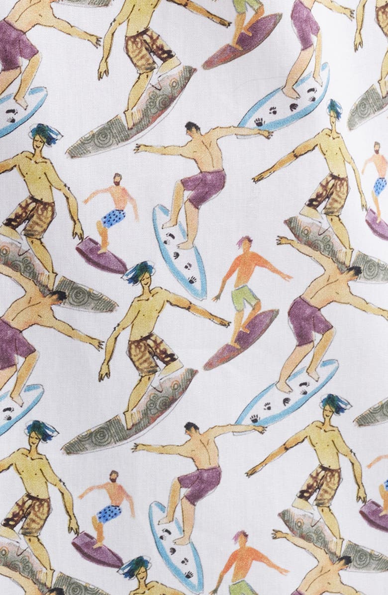 Scott Barber Surf Print Short Sleeve Button-Up Shirt, Alternate, color,