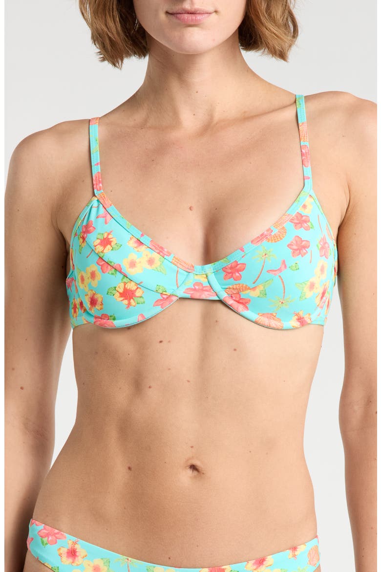 West Coast Underwire Bikini Top, Main, color, OCEAN HIBISCUS