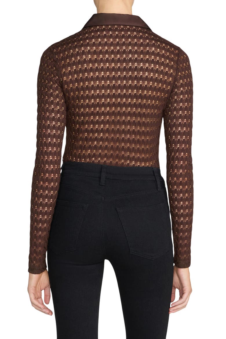Bubble Stitch Shirt, Alternate, color, CHESTNUT