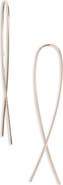LANA Medium Narrow Upside Down Hoop Earrings