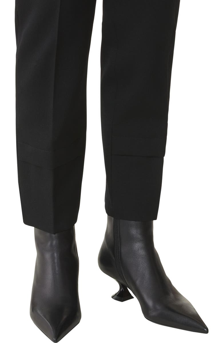 Lanvin Midnight Step Leather Ankle Boot, Alternate, color, Black