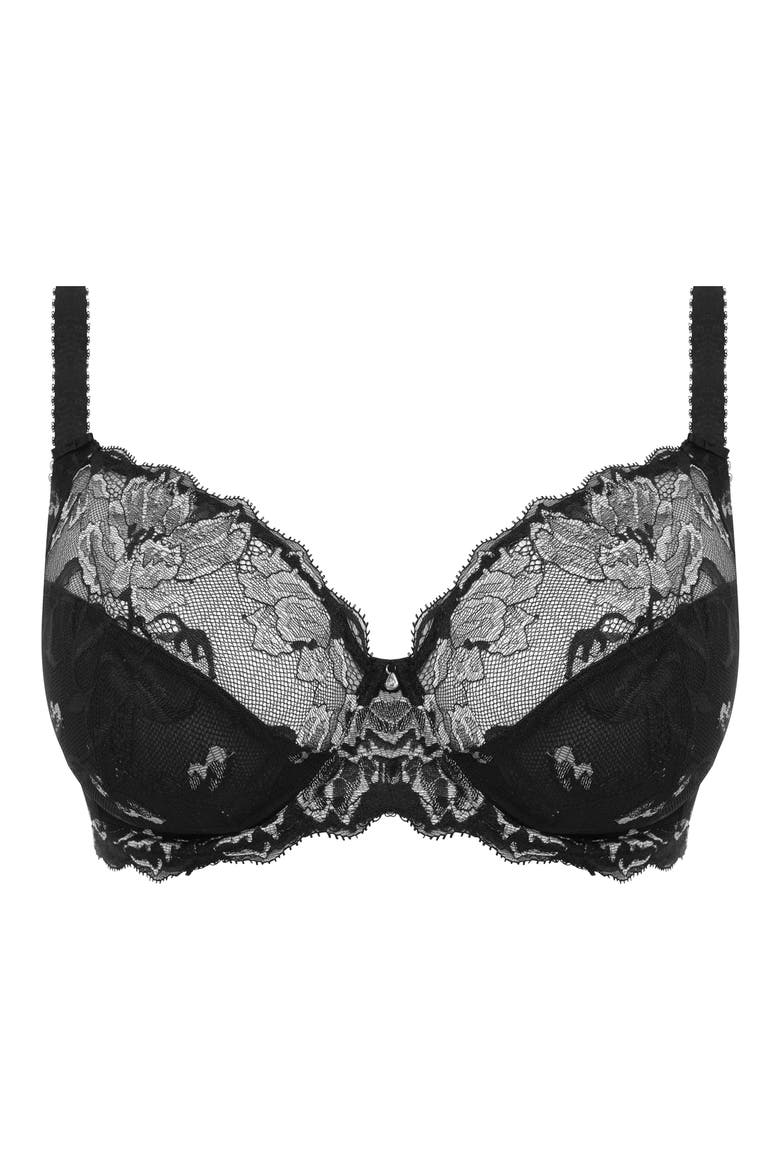 Aubree Side Support Underwire Plunge Bra, Alternate, color, NIGHT SKY