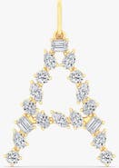 Everlee Multi-Shape Letter "A" Lab Diamond Charm in 14K
