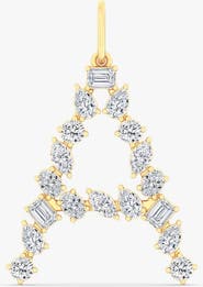 Everlee Multi-Shape Letter "A" Lab Diamond Charm in 14K